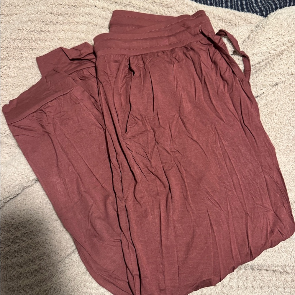 Women's postpartum Relaxed Fit Pants in Rust- kindred bravely